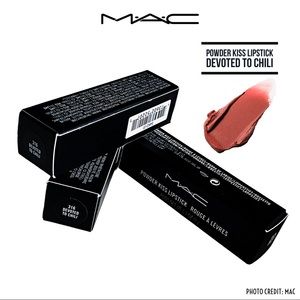 🎉HP🎉 MAC Cosmetics Powder Kiss Lipstick, Devoted to Chili